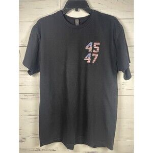 Jesus Is My Savior Trump Is My President 45 47 Patriotic USA Flag T-Shirt L